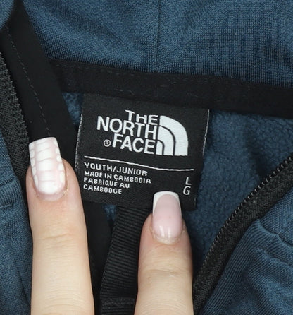 The North Face Boys Blue Hooded Full Zip Jacket Size 14-15 Years