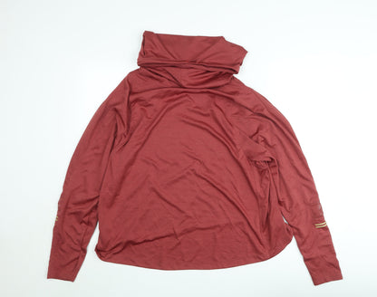 Nike Womens Red Dri-Fit Running Pullover Hoodie 1X Lightweight Activewear