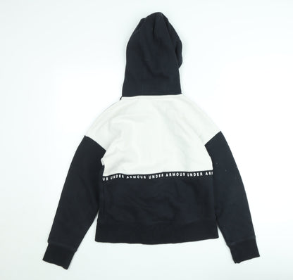 Under Armour Boys Black XS Full Zip Hooded Sports Jacket