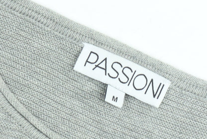 Passioni Women’s Grey Animal Print Knit Jumper Size M