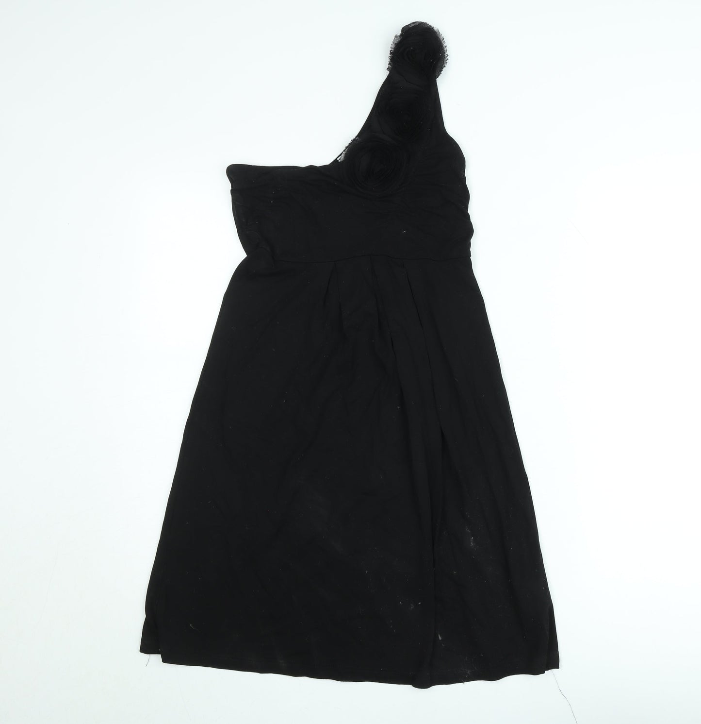 b.p.c. Bonprix Women’s Black One Shoulder A-Line Dress Size 8