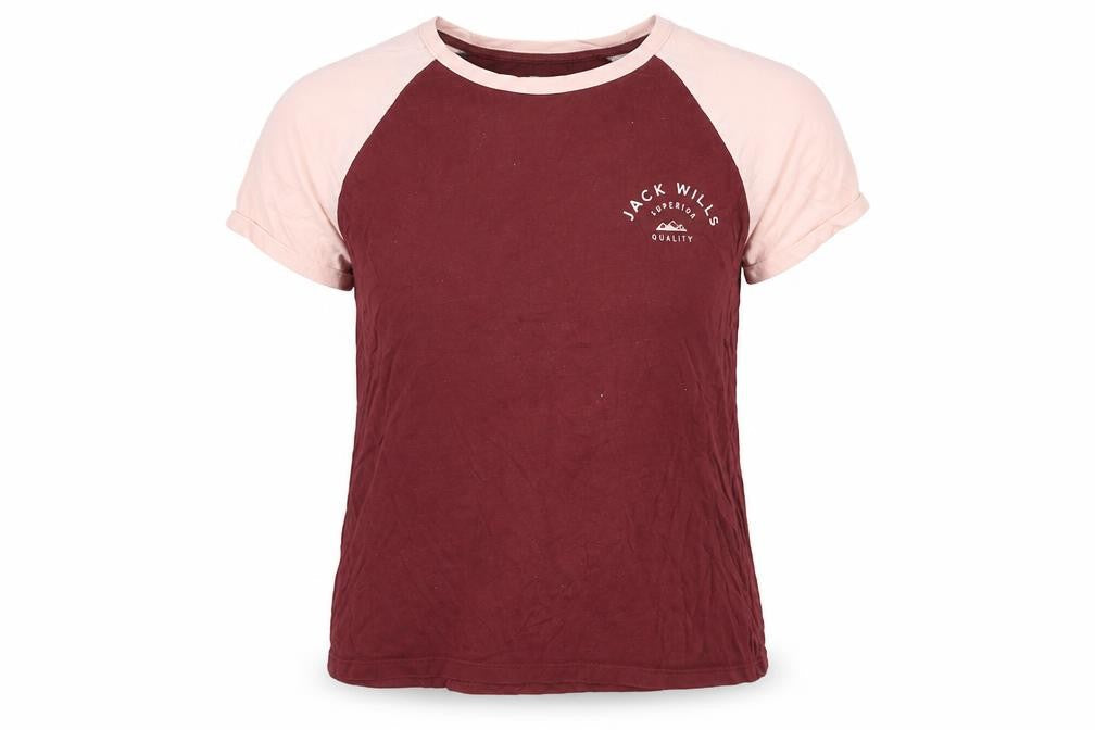 Womens UK Size 12 Jack Wills Multicoloured Basic T-Shirt