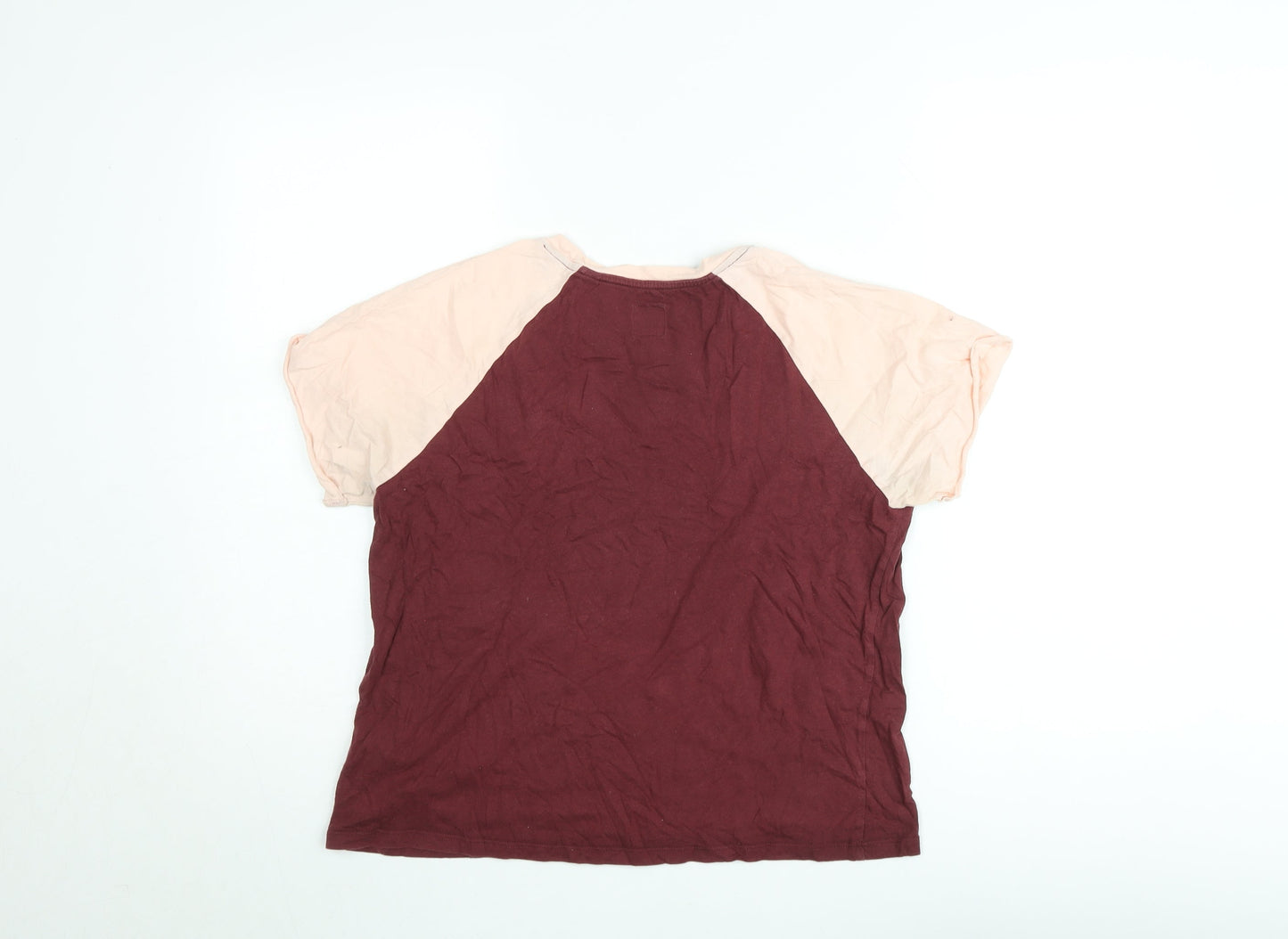 Jack Wills Women's Multicoloured Raglan Crew Neck T-Shirt Size 12