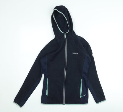 Craghoppers Boys Blue Hooded Full Zip Fleece Jacket UK 8 Years