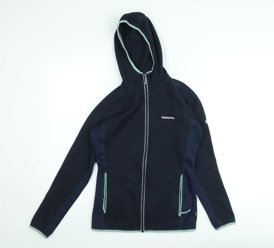 Craghoppers Boys Blue Hooded Full Zip Fleece Jacket UK 8 Years