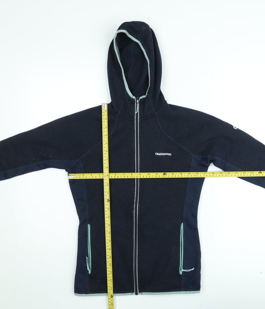 Craghoppers Boys Blue Hooded Full Zip Fleece Jacket UK 8 Years