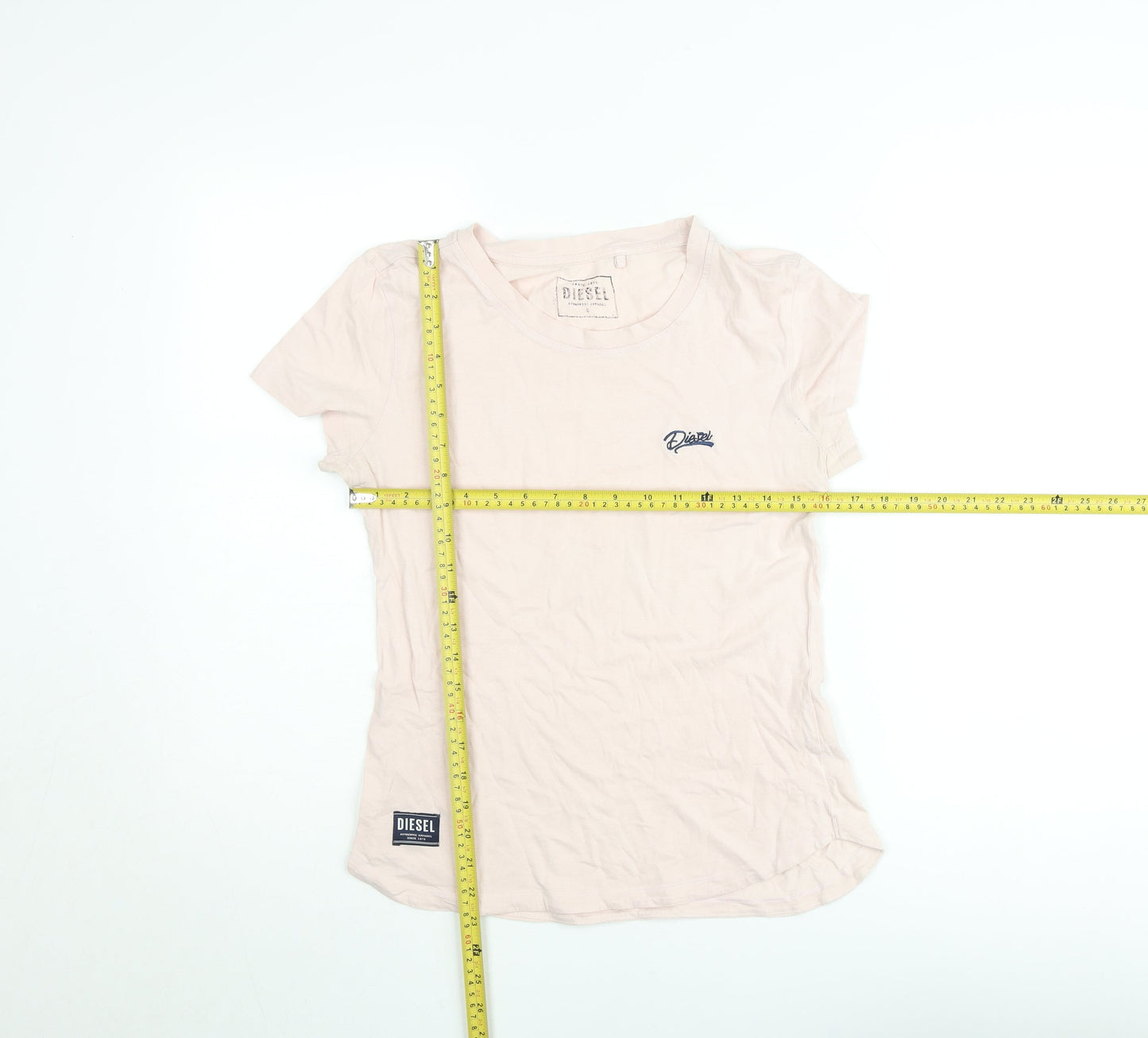 Womens UK Size S Diesel Pink Basic T-Shirt
