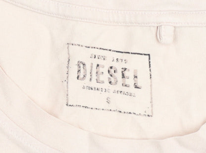 Womens UK Size S Diesel Pink Basic T-Shirt