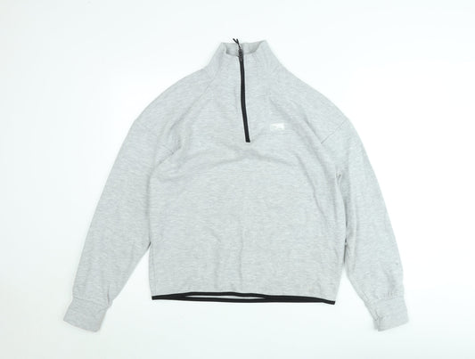 Mens UK Size L JACK & JONES Grey 1/2 Zip Sweatshirt