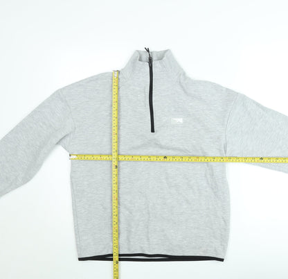 Mens UK Size L JACK & JONES Grey 1/2 Zip Sweatshirt