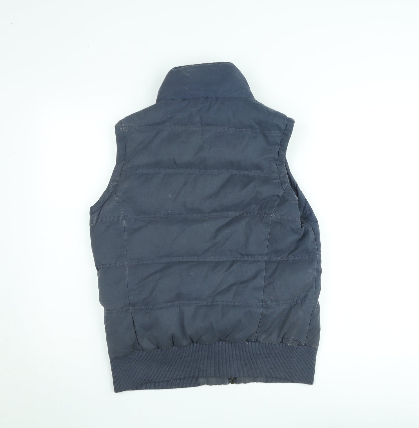 Fat Face Women's Blue Puffer Waistcoat Size 14 Sleeveless Casual Vest