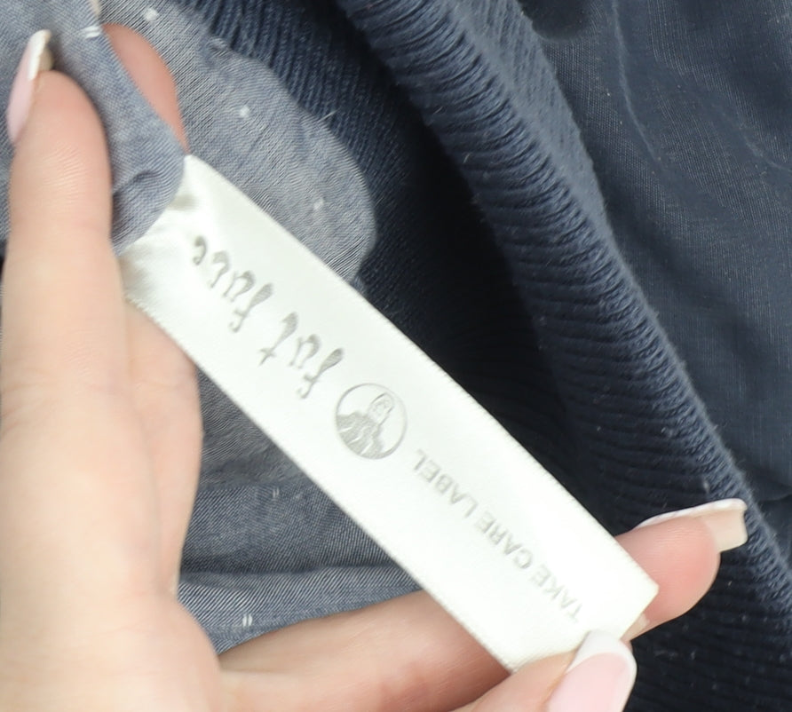 Fat Face Women's Blue Puffer Waistcoat Size 14 Sleeveless Casual Vest