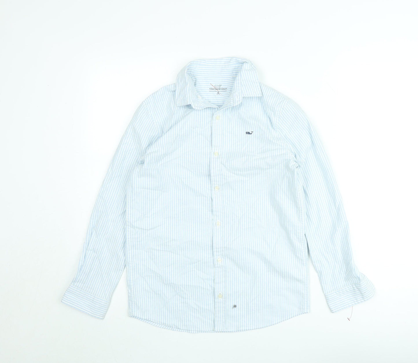 Vineyard Vines Men's Blue Striped Cotton Blend Long Sleeve Button-Up Shirt M