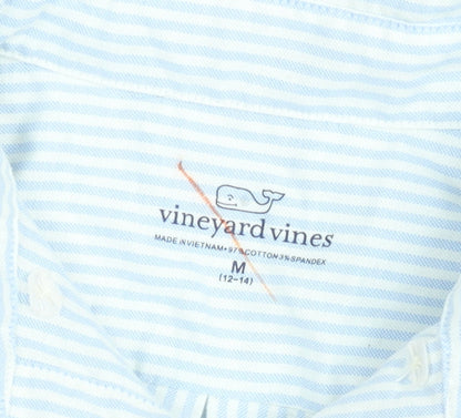 Vineyard Vines Men's Blue Striped Cotton Blend Long Sleeve Button-Up Shirt M
