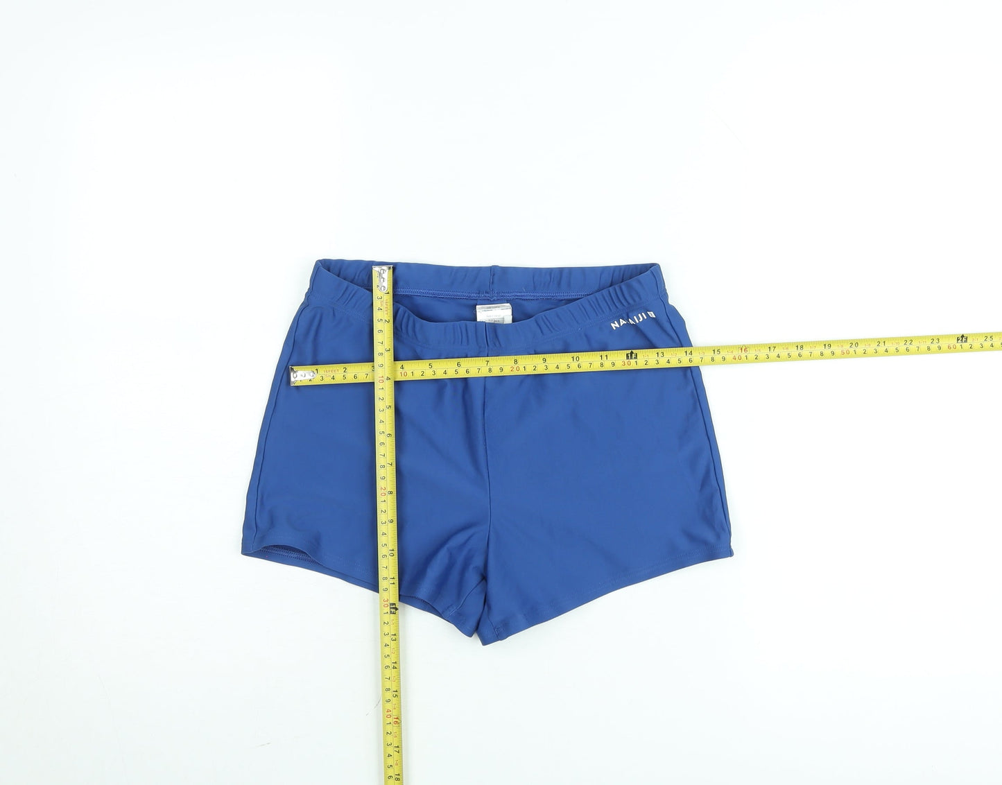Decathlon Boys Blue XL Athletic Swim Shorts Elastic Waist Lightweight