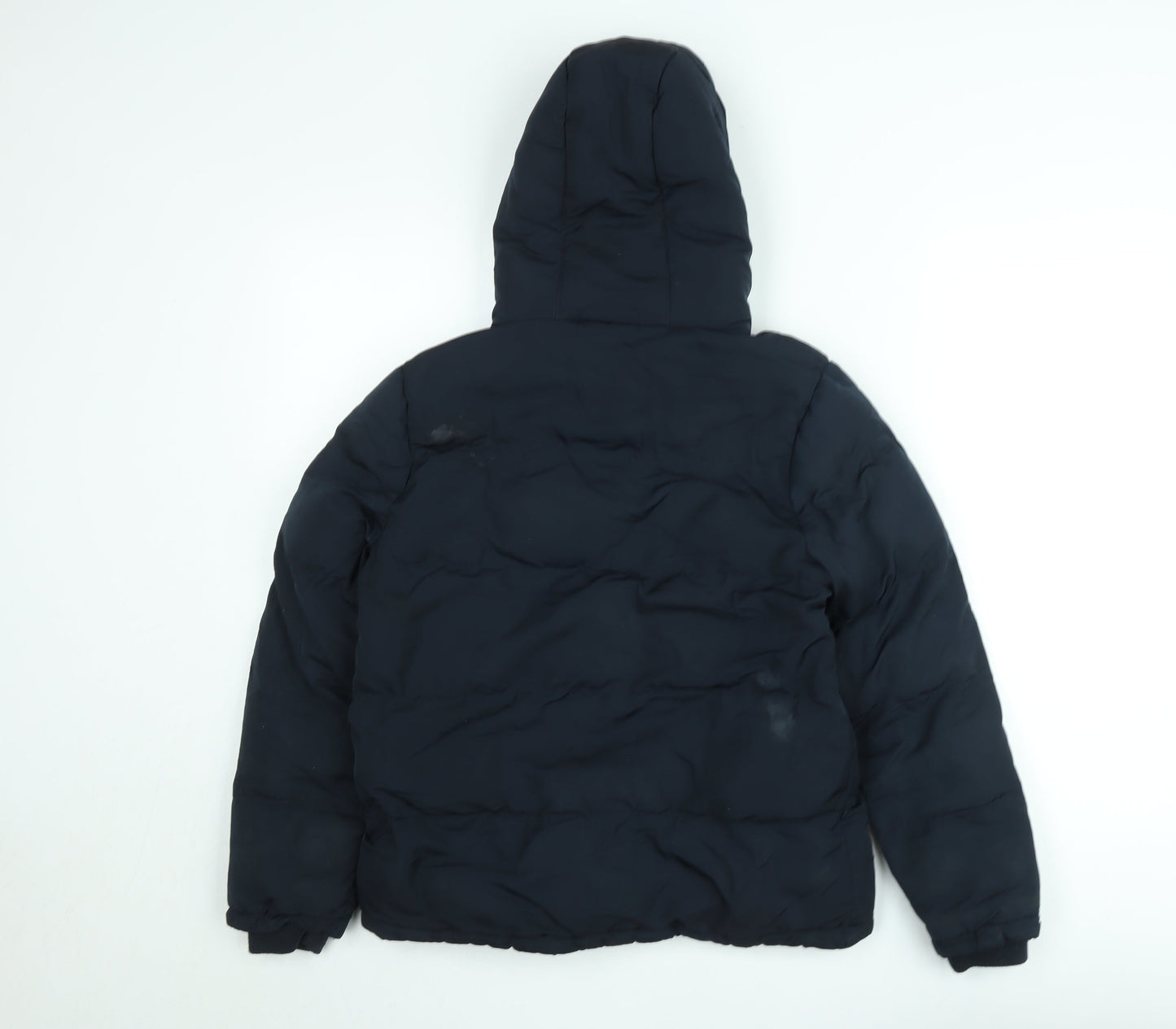 SoulCal & Co Teens Blue Hooded Puffer Jacket 164cm Winter Lined