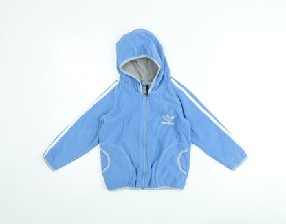 Boys UK Size 6-7 Years adidas Blue Track Jacket