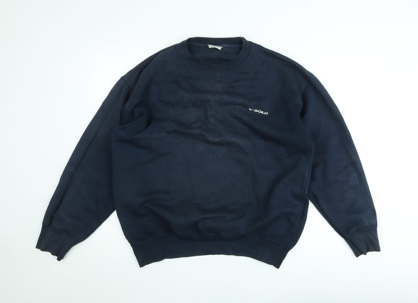 Gola Men’s Blue Pullover Fleece Sweatshirt L Crew Neck Vintage