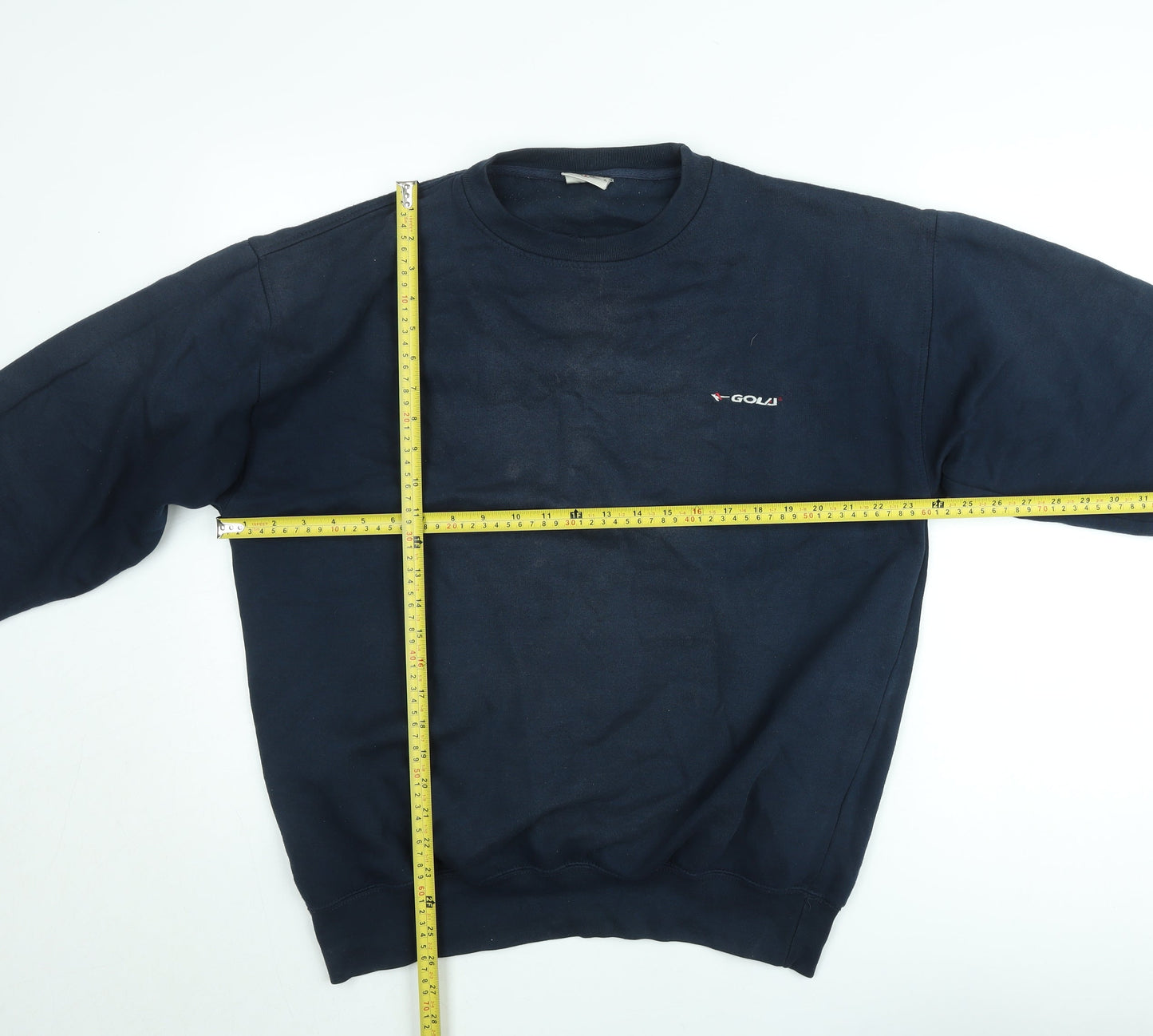 Gola Men’s Blue Pullover Fleece Sweatshirt L Crew Neck Vintage