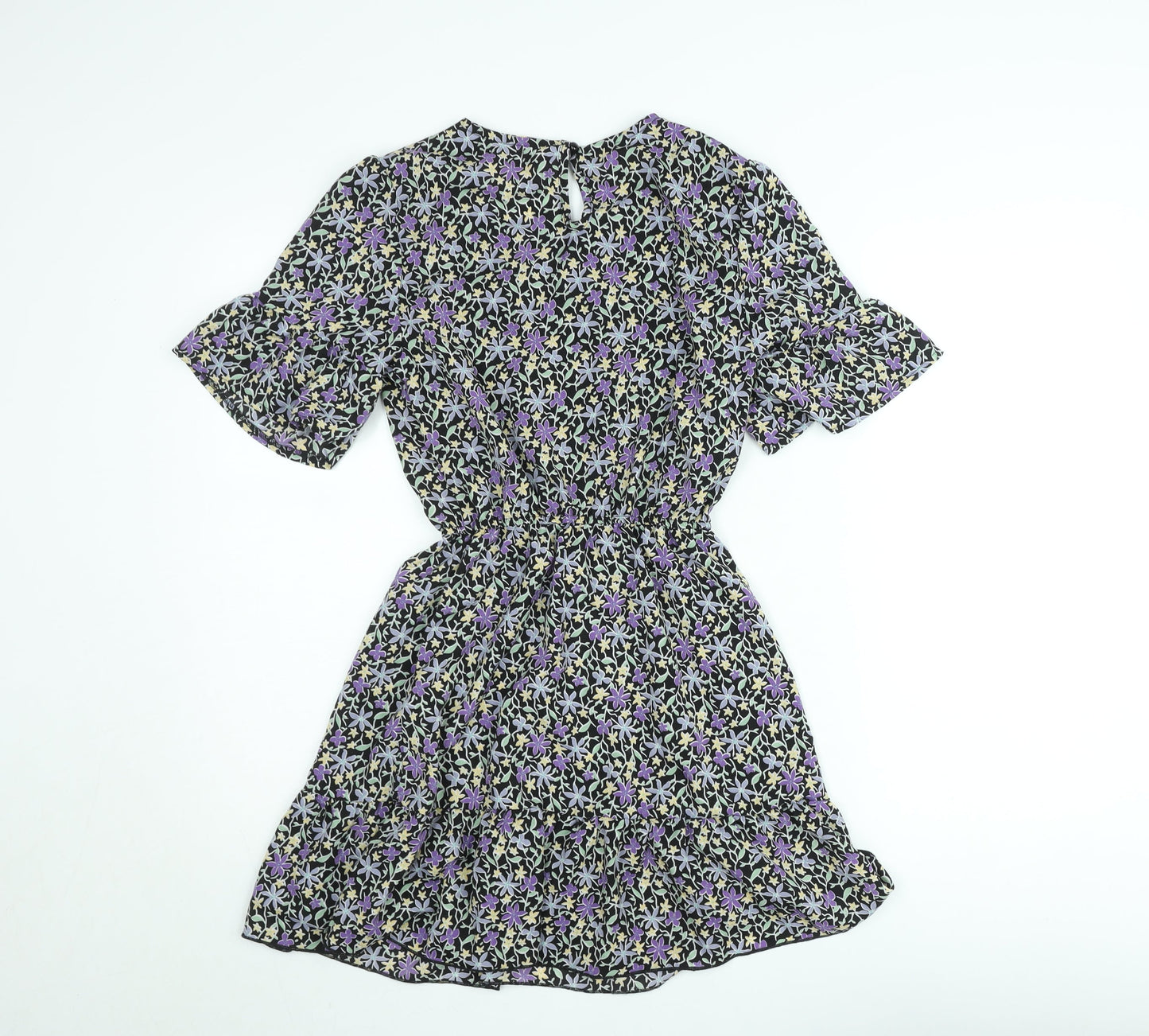PrettyLittleThing Women's Multicoloured Floral Skater Dress Size 8
