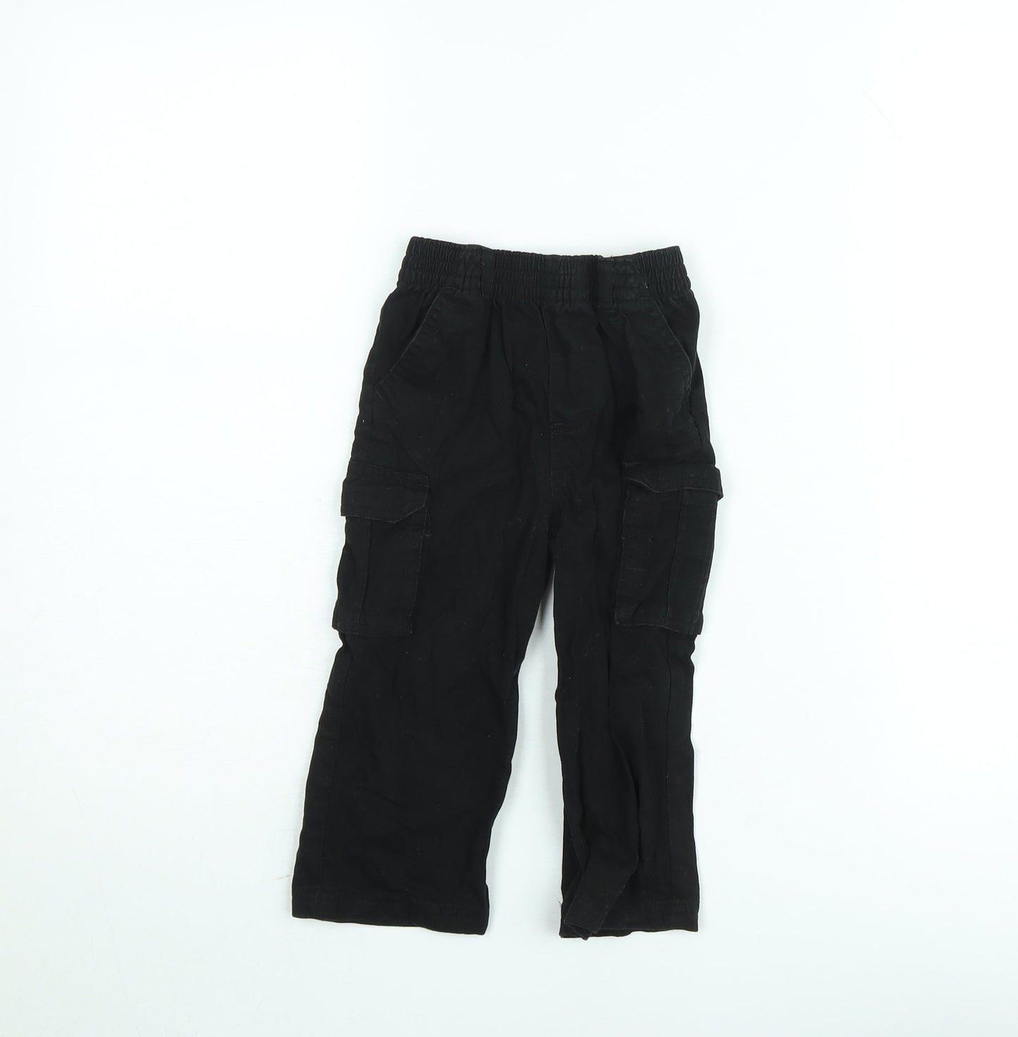 Garanimals Boys Black Cargo Trousers 2 Years Elastic Waist Cotton