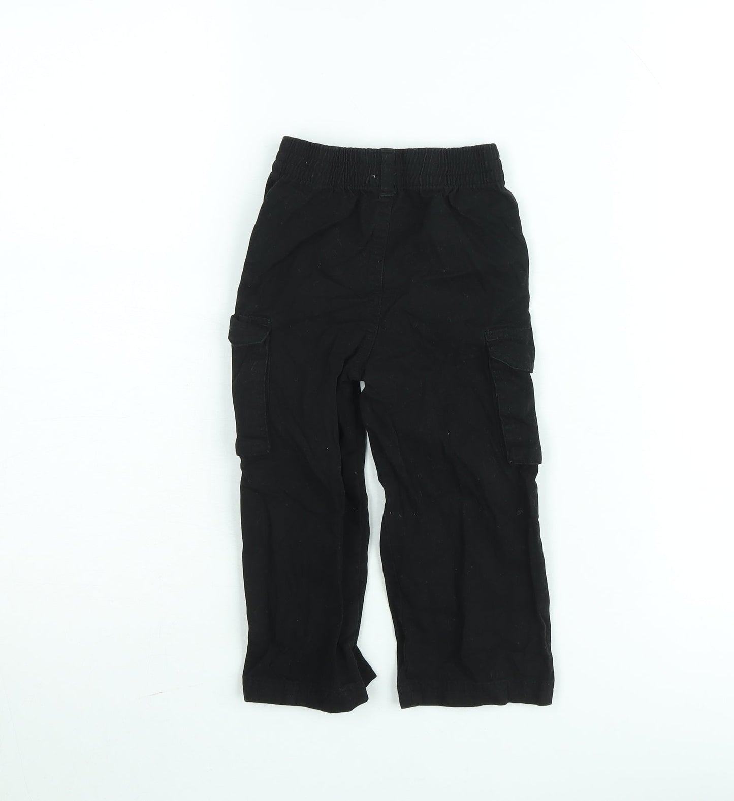 Garanimals Boys Black Cargo Trousers 2 Years Elastic Waist Cotton