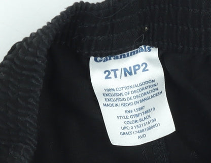 Garanimals Boys Black Cargo Trousers 2 Years Elastic Waist Cotton