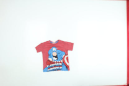Marvel Boys Red Captain America Graphic T-Shirt 2-3 Years