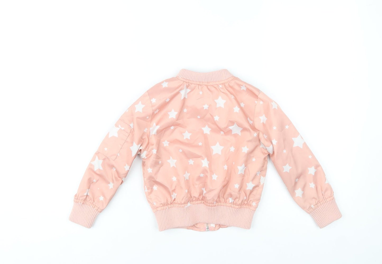 Urban Republic Girls Pink Star Bomber Jacket 4 Years Polyester Zip-Up