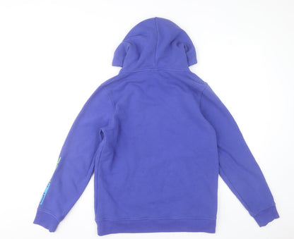 Animal Boys Purple Pullover Hoodie 13-14 Years Graphic Logo Cotton Blend