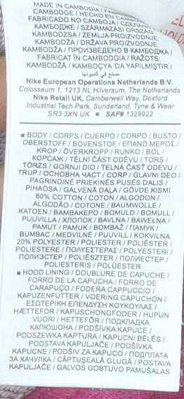 Nike Girls Pink Pullover Hoodie Size 146cm Logo Sportswear Sweatshirt