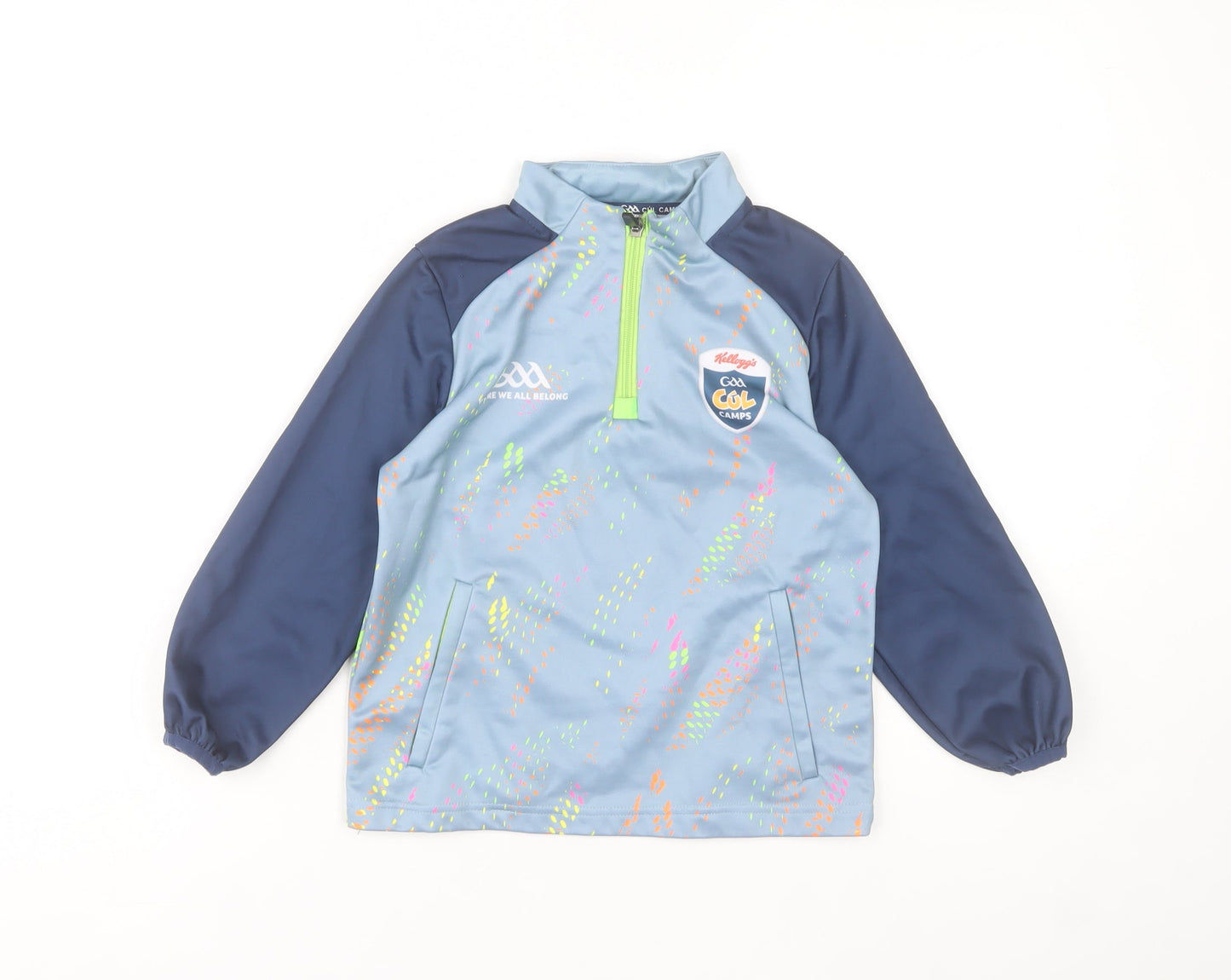 MCSport Boys Blue 7-8 Years Track Jacket Cúl Camps 1/4 Zip Lightweight Activewear
