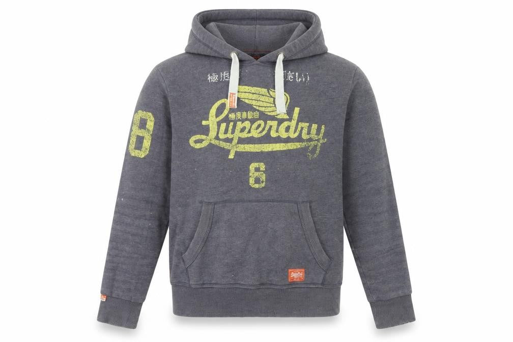 Mens UK Size M Superdry Grey Pullover Hoodie