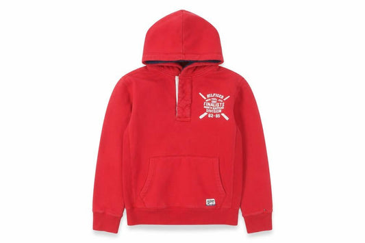 Boys UK Size 14 Years Tommy Hilfiger Red Pullover Hoodie
