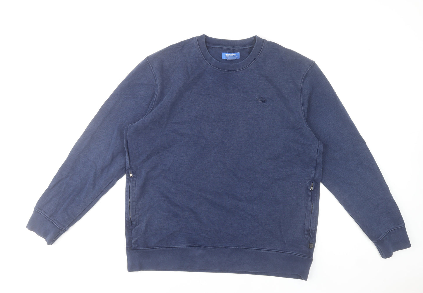 Mens UK Size L adidas Blue Pullover Sweatshirt