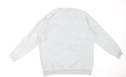 Adidas Women Grey Crew Neck Pullover Sweatshirt Size 12-14