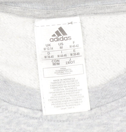 Adidas Women Grey Crew Neck Pullover Sweatshirt Size 12-14
