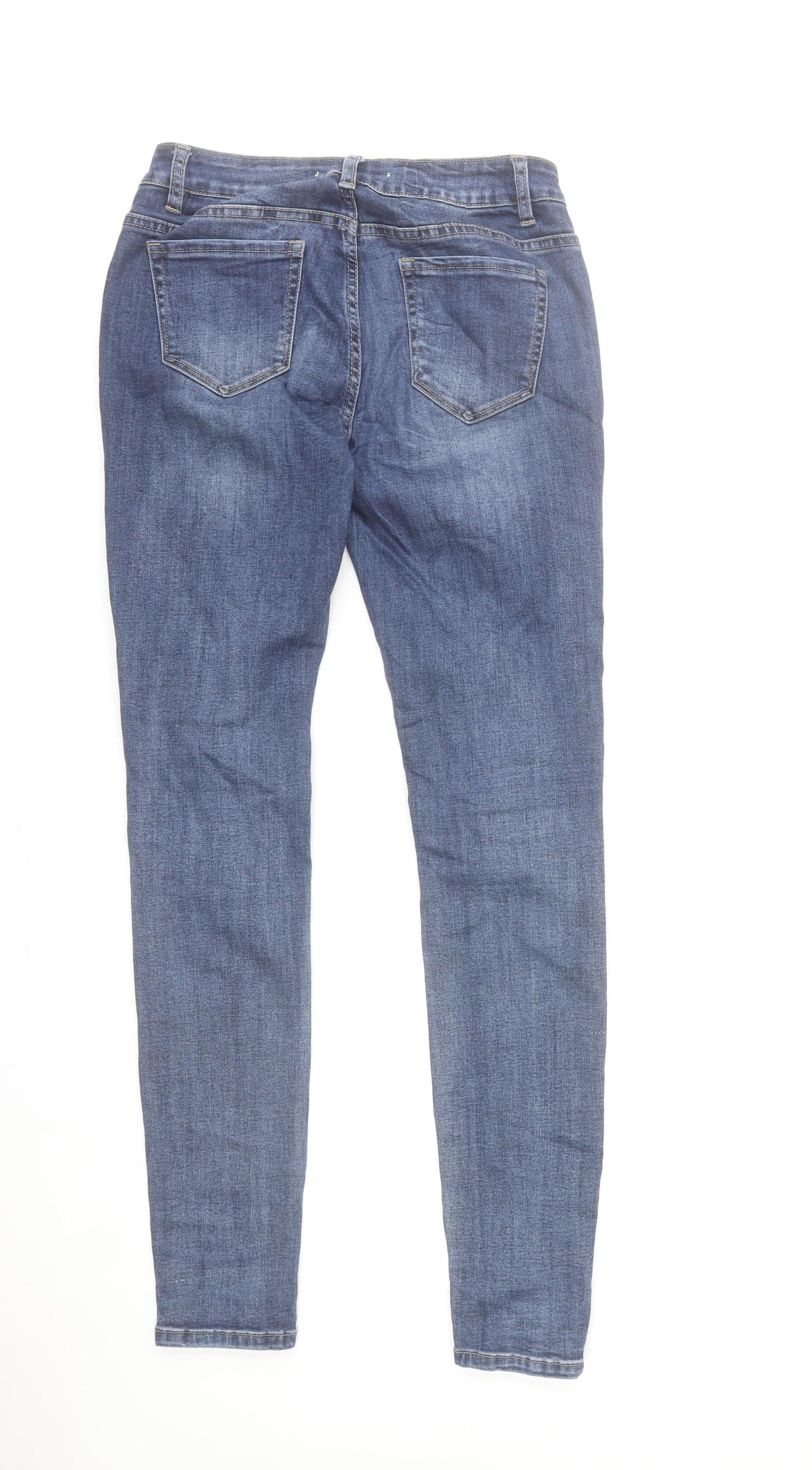 Riosis Premium Women Blue Distressed Skinny Jeans Size M