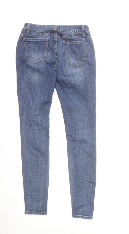 Riosis Premium Women Blue Distressed Skinny Jeans Size M