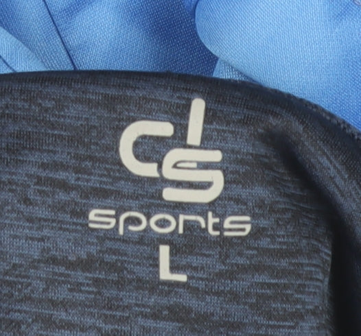 CS Sports Men's Blue Pullover Hoodie L Basketball Club Sweatshirt