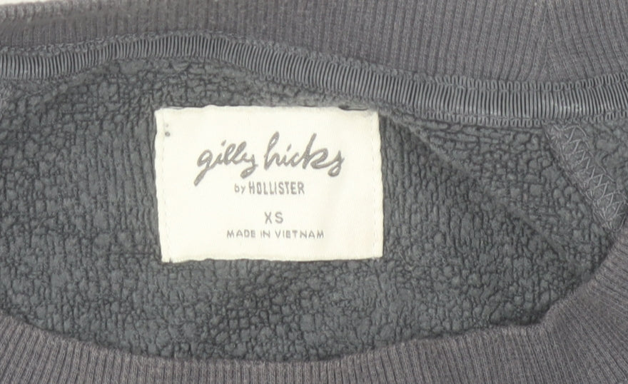 Gilly Hicks by Hollister Women’s Grey Pullover Sweatshirt XS Relaxed Fit