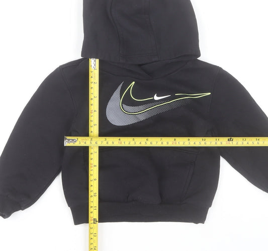 Nike Unisex Baby Black Pullover Hoodie Jumper 18-24 Months Fleece Sportswear