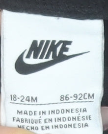 Nike Unisex Baby Black Pullover Hoodie Jumper 18-24 Months Fleece Sportswear