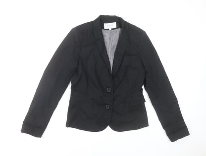 Vila Women's Black Single-Breasted Blazer Jacket Size M