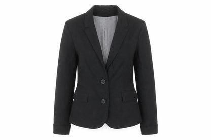 Vila Women's Black Single-Breasted Blazer Jacket Size M