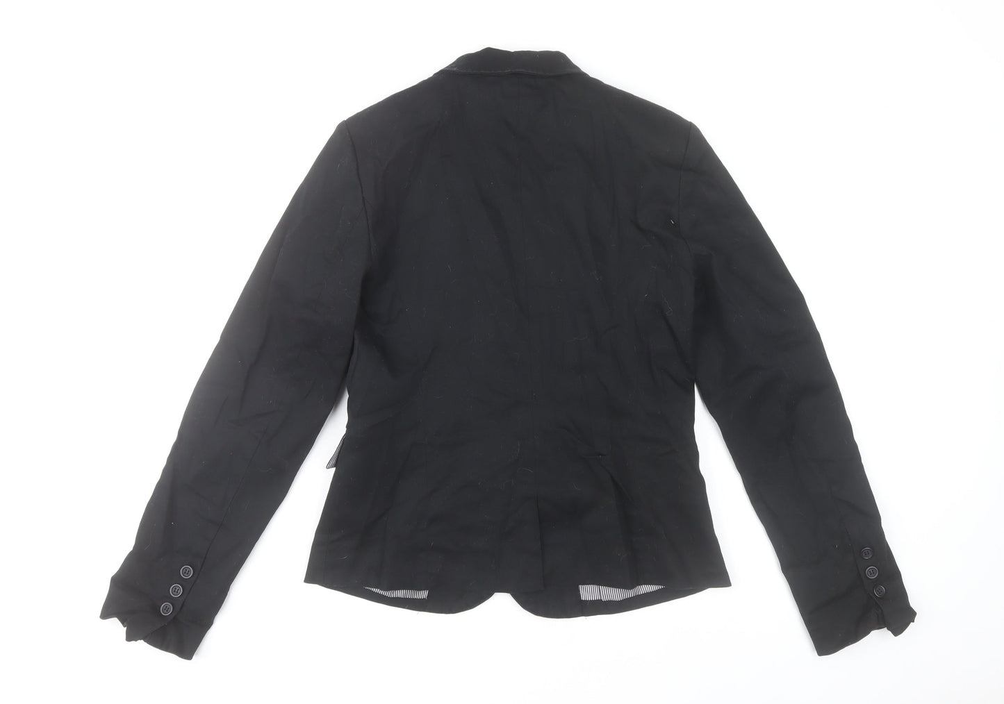 Vila Women's Black Single-Breasted Blazer Jacket Size M