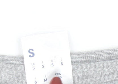 Reebok Men's Grey Graphic Print Crew Neck Short Sleeve T-Shirt Size S