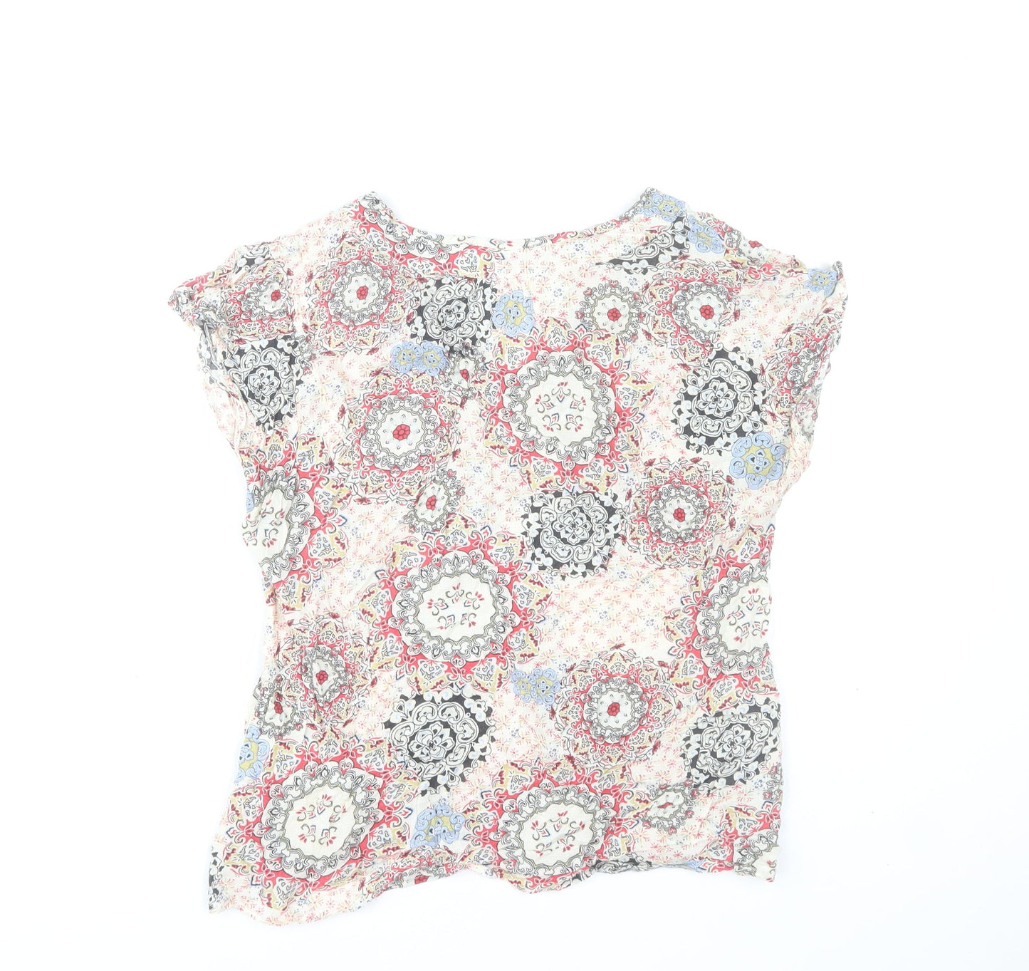 s.Oliver Women's Multicoloured Size 12 Bohemian Paisley Viscose Tunic Blouse
