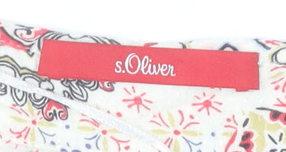 s.Oliver Women's Multicoloured Size 12 Bohemian Paisley Viscose Tunic Blouse