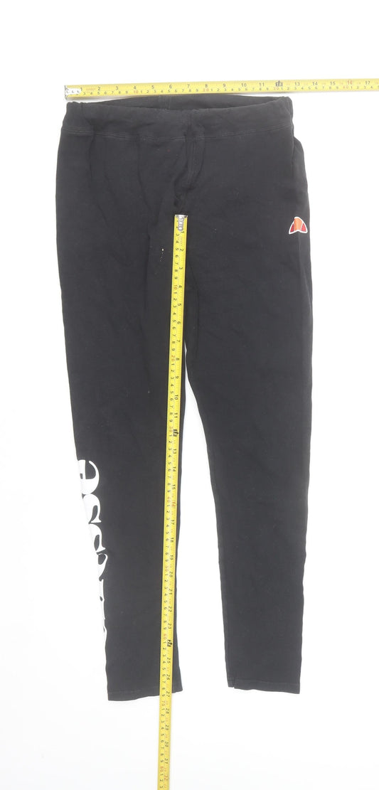 Womens UK Size 12 ellesse  Ankle Black Leggings